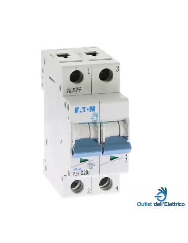 Eaton 242881 pls6-c20/2 disyuntor 6ka 2p c 20a